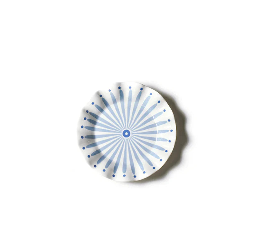 Iris Blue Burst Ruffle Salad Plate