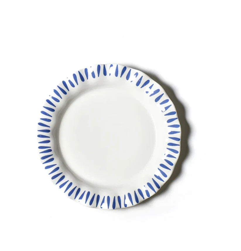 Iris Blue Ruffle Dinner Plate