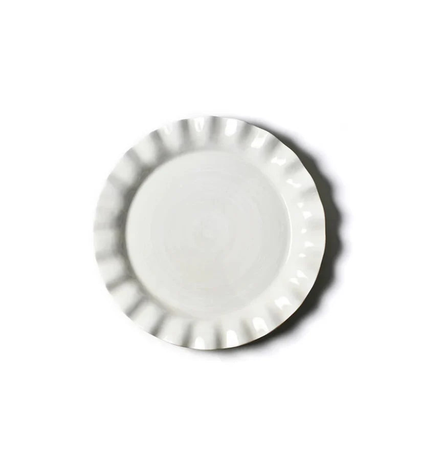 Signature White 13 Ruffle Round Platter