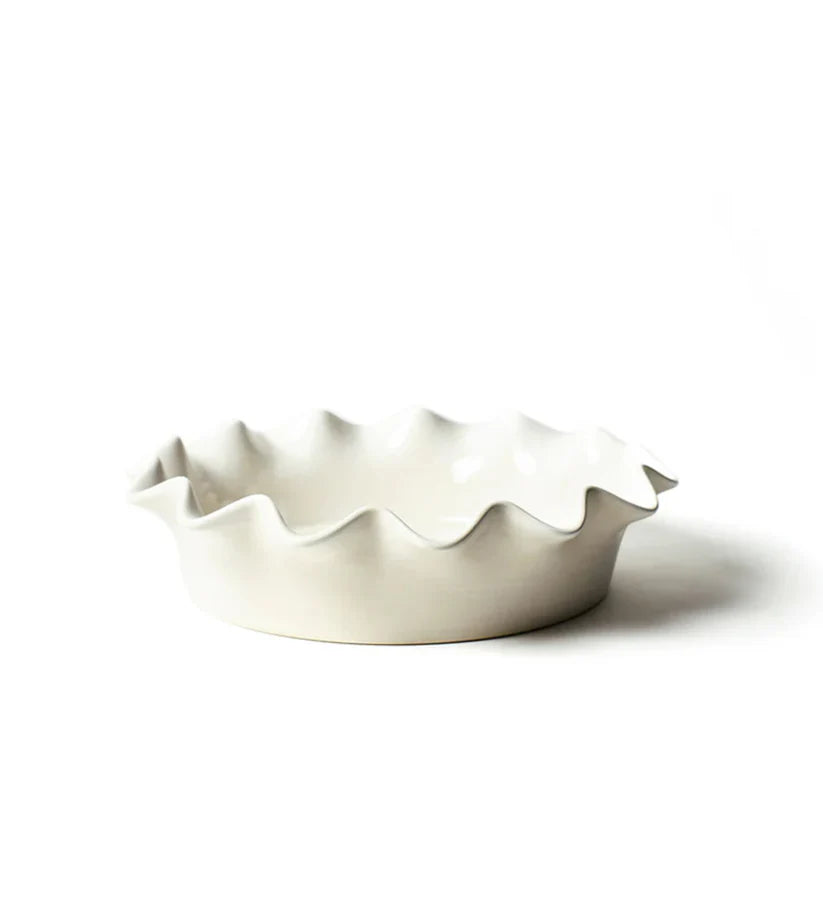 Signature White Ruffle Pie Dish