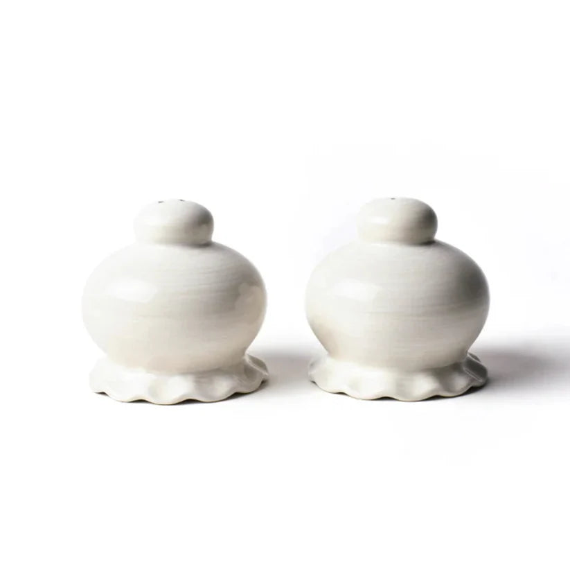 Signature White Ruffle Salt & Pepper Set