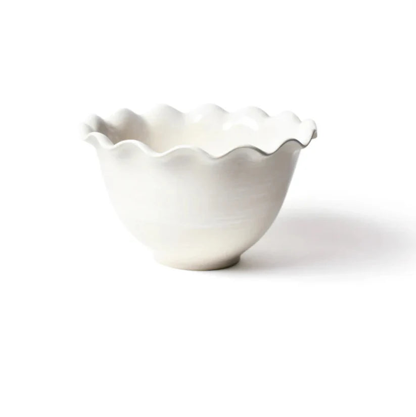 Signature White 9 Ruffle Bowl